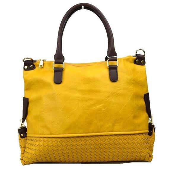 LeMiel Chic Oversized Wooven Tote - Picture 1 of 6
